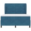 vidaXL Lit &agrave; ressorts avec matelas Bleu fonc&eacute; 200 x 140 cm Polyester