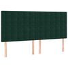 vidaXL Cadre de lit sans matelas vert fonc&eacute; velours