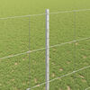 vidaXL Cl&ocirc;ture avec poteau Argent&eacute; 1,4 x 25 m Acier