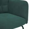 vidaXL Chaise à bascule avec tabouret en velours vert foncé