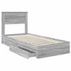 vidaXL Lit de Rangement Gris Sonoma 90 x 190 cm Bois d'ing&eacute;nierie