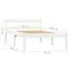 vidaXL Cadre de lit sans matelas blanc bois de pin massif 90x200 cm