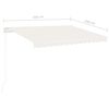 vidaXL Auvent manuel r&eacute;tractable sur pied 350x250 cm Cr&egrave;me
