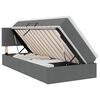 vidaXL Lit avec rangement et matelas Gris fonc&eacute; 90 x 200 cm Velours
