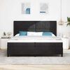vidaXL Lit &agrave; ressorts avec matelas Noir 200 x 200 cm Velours