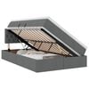 vidaXL Lit avec rangement et matelas Gris fonc&eacute; 120 x 190 cm Velours