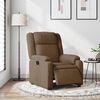 vidaXL Fauteuil inclinable &eacute;lectrique Marron Tissu