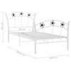 vidaXL Cadre de lit sans matelas blanc m&eacute;tal 90x200 cm
