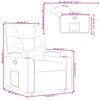 vidaXL Fauteuil inclinable marron fonc&eacute; tissu