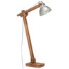vidaXL Lampadaire Argenté Bois de manguier massif E27