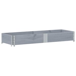 vidaXL Jardini&egrave;re gris 150x50 cm bois massif de pin