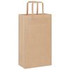 vidaXL Sacs en papier 250 pcs avec poign&eacute;es marron 21x11x36 cm