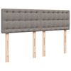 vidaXL Sommier &agrave; lattes de lit avec matelas Taupe 140x190 cm Tissu