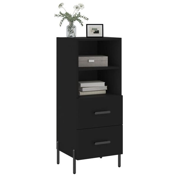 vidaXL Buffet Noir 34,5x34x90 cm Bois d'ingénierie