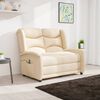 vidaXL Fauteuil de massage inclinable à 2 places crème tissu