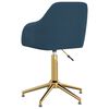 vidaXL Chaises pivotantes &agrave; manger lot de 6 bleu velours
