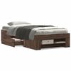 vidaXL Cadre de lit sans matelas ch&ecirc;ne marron 90x200cm bois ing&eacute;nierie