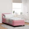 vidaXL Lit &agrave; ressort LED avec matelas Rose 80 x 200 cm Velours