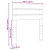 vidaXL T&ecirc;te de lit Ch&ecirc;ne artisanal 75 cm Bois d'ing&eacute;nierie