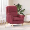 vidaXL fauteuil Rouge bordeaux 76 x 94 x 102 cm tissu
