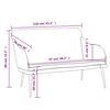 vidaXL Banc Cr&egrave;me 110x76x80 cm Velours