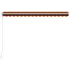 vidaXL Auvent manuel r&eacute;tractable 400x300 cm Orange et marron
