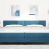 vidaXL T&ecirc;te de lit avec t&ecirc;te de lit Bleu fonc&eacute; 200 cm Cuir synth&eacute;tique