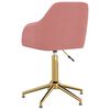 vidaXL Chaises pivotantes &agrave; manger lot de 4 rose velours