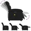 vidaXL Fauteuil inclinable de massage &eacute;lectrique Noir Tissu