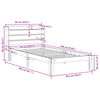 vidaXL Cadre de lit sans matelas cire marron 75x190 cm bois pin massif