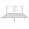 vidaXL Cadre de lit métal sans matelas et tête de lit blanc 140x190 cm