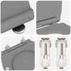 vidaXL Si&egrave;ge de toilette Gris 47 x 37,5 x 3,8 cm Duroplast