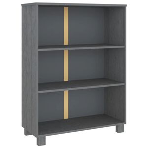vidaXL Biblioth&egrave;que HAMAR Gris fonc&eacute; 85x35x112 cm Bois de pin massif