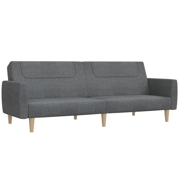 vidaXL Canap&eacute;-lit &agrave; 2 places gris clair tissu