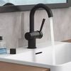 SCH&Uuml;TTE Mitigeur de lavabo CORNWALL avec poign&eacute;e lat&eacute;rale noir mat