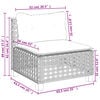vidaXL Salon de jardin 8 pcs avec coussins noir r&eacute;sine tress&eacute;e
