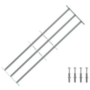 vidaXL Grille de s&eacute;curit&eacute; pour fen&ecirc;tres avec 3 barres transversales