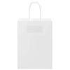 vidaXL Sacs en papier 250 pcs avec poign&eacute;es blanc 15x8x21 cm