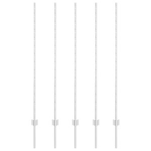 vidaXL Poteau de cl&ocirc;ture. 5 pcs Argent&eacute; 140 cm Acier