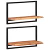 vidaXL &Eacute;tag&egrave;res murales 2 pcs 60x25x35 cm Bois d'acacia et acier