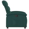 vidaXL Fauteuil inclinable Vert foncé Tissu