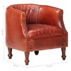 vidaXL Chaise cabriolet Marron 62x58x65 cm Cuir v&eacute;ritable