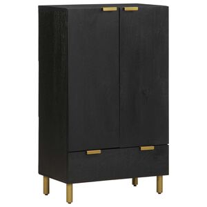 vidaXL Buffet noir 60x33x100 cm bois d'ing&eacute;nierie