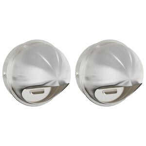 vidaXL Couvre-vent Air 2 pi&egrave;ces Argent&eacute; 200 mm Acier inoxydable