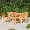 vidaXL Ensemble &agrave; manger de jardin 7 pcs Bois de teck solide