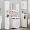 vidaXL Ensemble de mobilier de salle de bain Montage mural 5 pcs Blanc