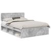 vidaXL Cadre de lit avec t&ecirc;te de lit B&eacute;ton 140 x 190 cm Pin massif