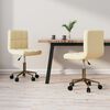 vidaXL Chaises pivotantes &agrave; manger lot de 2 cr&egrave;me velours