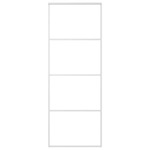 vidaXL Porte coulissante Verre ESG et aluminium 76x205 cm Blanc