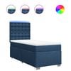 vidaXL Sommier &agrave; lattes de lit avec matelas Bleu 80x200 cm Tissu